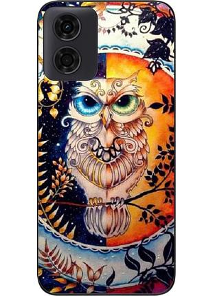 Силиконовый чехол epik для motorola g04 с картинкой сова