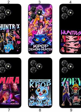 Силіконовий чохол kpop demon hunters для zte blade a36 кейс-поп дизайн