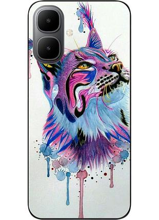Силиконовый чехол epik для infinix smart 10 (x6725) с принтом рысь акварель