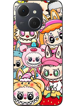 Чохол силіконовий epik для tecno spark 40c (km4k) з зображенням labubu натовп