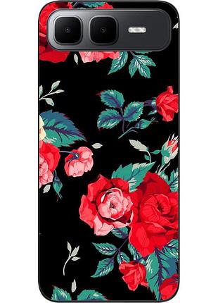 Силиконовый чехол бампер epik для infinix smart 10 plus (x6725b) с принтом розы