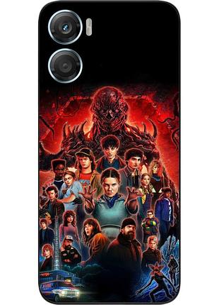 Силиконовый чехол epik для motorola g06 с принтом очень странные дела герои