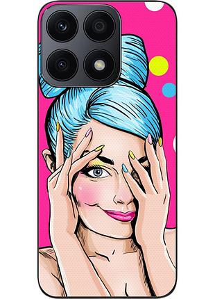 Силиконовый чехол epik для honor x8a с картинкой девушка поп арт