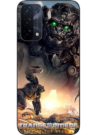 Силіконовий чохол epik для oppo a74 5g з картинкою ейплінк трансформери звероботи