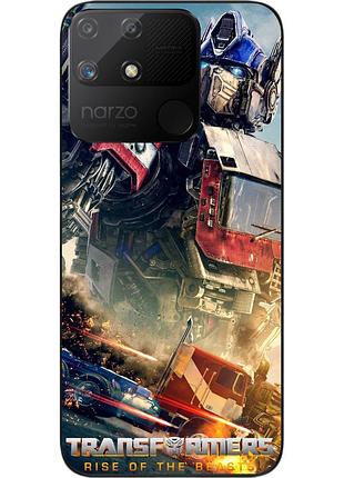 Силиконовый чехол epik для realme narzo 50a с картинкой оптимус прайм трансформеры