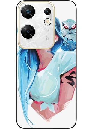 Силиконовый чехол epik для infinix zero 30 4g с картинкой девушка с совой