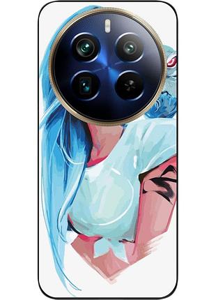 Силіконовий чохол epik для realme 12 pro з картинкою дівчина із совою