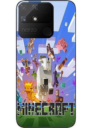Оригинальный чехол epik для realme narzo 50a с картинкой майнкрафт