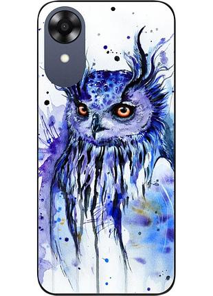 Силіконовий чохол epik для oppo a17k з картинкою сова акварель