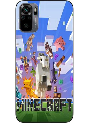 Оригинальный чехол epik для xiaomi redmi note 10 с картинкой майнкрафт