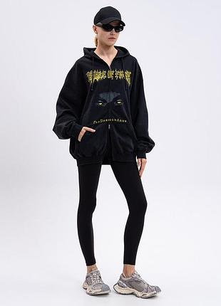 Чорна спортивна кофта куртка vetements преміум