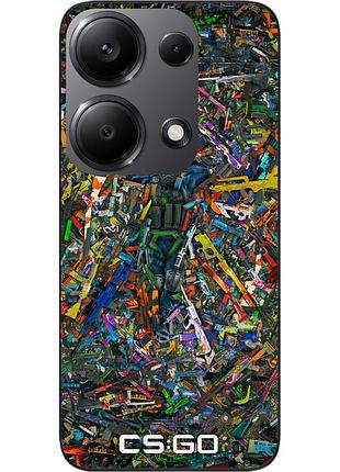 Силіконовий чохол epik для xiaomi redmi note 14s з малюнком cs go guns