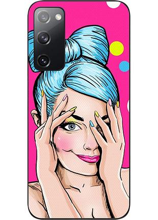 Силіконовий чохол epik для samsung galaxy s20 fe з картинкою дівчина поп арт