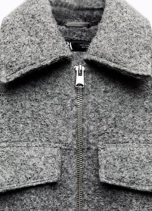 Куртка жакет сірий zara 5