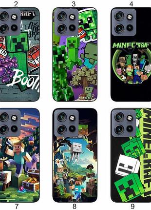 Силиконовый чехол с принтом minecraft майнкрафт для motorola edge 60 neo защита в игровом стиле