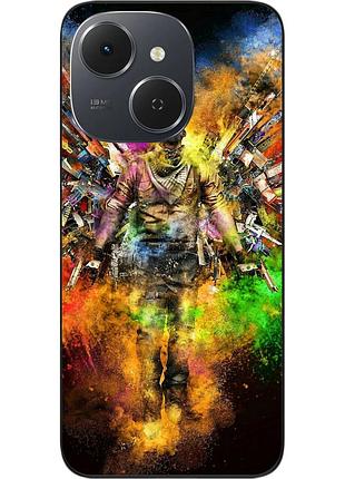 Силиконовый чехол epik для tecno spark 40c (km4k) с принтом яркий воин