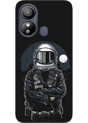 Силиконовый чехол бампер epik для zte blade l220 с картинкой космонавт и луна