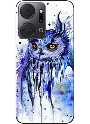 Силіконовий чохол epik для honor x7a з картинкою сова акварель