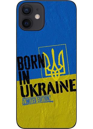 Силиконовый чехол epik для iphone 12 mini с картинкой рожден в украине