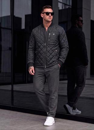 Мужская стеганая куртка-бомбер pull &amp; bear (selection outerwear) - новая с бирками, размер л