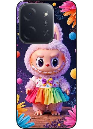 Чохол силіконовий epik для xiaomi poco c85 з принтом labubu веселка