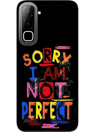 Чехол силиконовый epik для infinix hot 70 (x6895) с изображением с надписью sorry i’m not perfect
