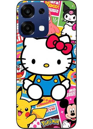 Силіконовий чохол epik для oppo a6 pro з принтом поп-арт hello kitty