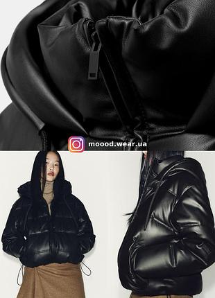 Zara анорак зимовий зі штучної шкіри