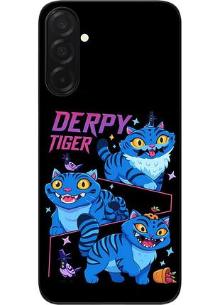 Силиконовый чехол epik для samsung galaxy a57 с принтом неоновый derpy tiger кот