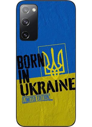 Силіконовий чохол epik для samsung galaxy s20 fe з картинкою народжений в україні