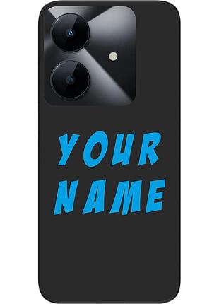 Именной чехол epik для realme note 60 4g / note 60x 4g бампер с именем печать на чехле