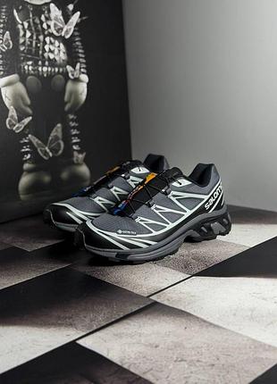 Salomon xt-6 grey soft ground black gore-tex 4