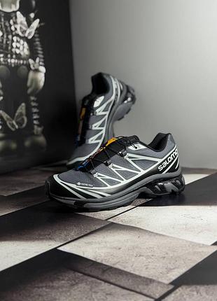 Salomon xt-6 grey soft ground black gore-tex 5