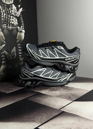 Salomon xt-6 grey soft ground black gore-tex 10