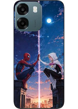 Силиконовый чехол epik для oppo a6 с принтом лунная встреча