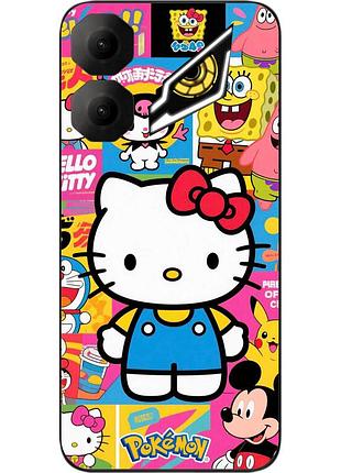 Бампер силіконовий чохол epik для zte nubia neo 3 5g з принтом мультяшний всесвіт hello kitty