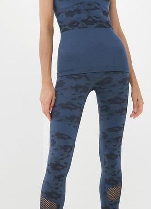 Спортивный костюм adidas by stella mccartney, линейка essentials, синий коммуфляж
