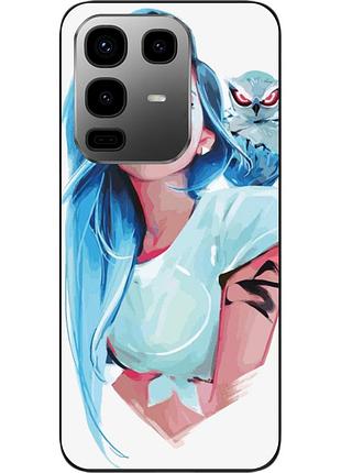 Силиконовый чехол epik для infinix note 50 (x6858) девушка с совой
