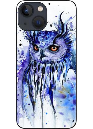 Силиконовый чехол epik для iphone 13 с картинкой сова акварель