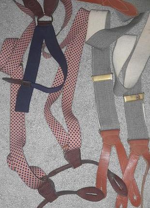 Чоловічі підтяжки на ґудзиках (лот 2 шт) — scotch & soda оригінал та solid (grey)