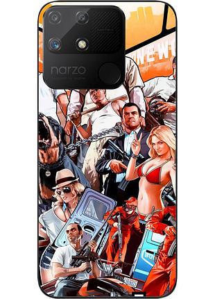 Силиконовый чехол epik для realme narzo 50a с картинкой игра gta