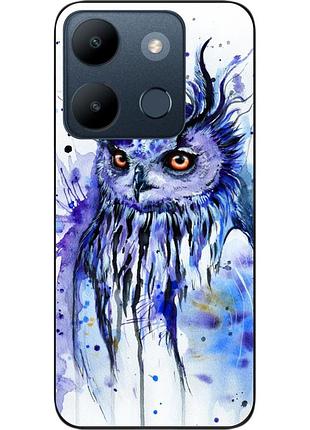 Силиконовый чехол epik для infinix smart 7 с картинкой сова акварель