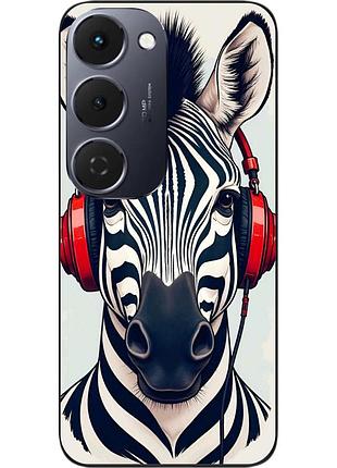 Чохол силіконовий epik для tecno spark 40 pro plus (km7) з принтом зебра у ритмі