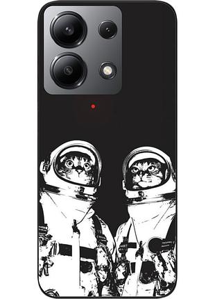 Силіконовий чохол бампер epik для xiaomi redmi note 13 4g з картинкою космонавти котів