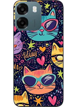 Чехол силиконовый epik для oppo a6 с принтом радужные котята