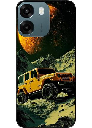 Силиконовый чехол epik для oppo a6 с принтом jeep на другой планете