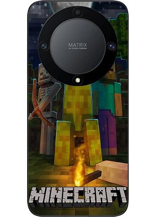 Силіконовий чохол epik для honor magic 5 lite з картинкою майнкрафт крипер та друзі