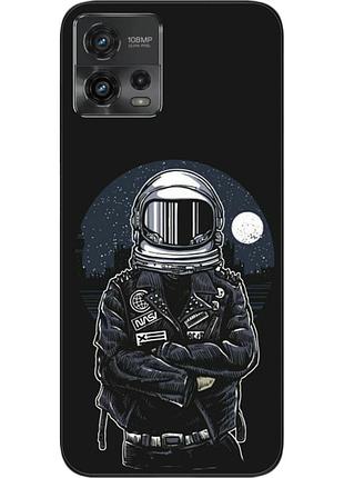 Силиконовый чехол бампер epik для motorola moto g72 с картинкой космонавт и луна