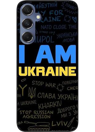 Силиконовый чехол epik для samsung m54 5g galaxy m546b с картинкой украина надписи