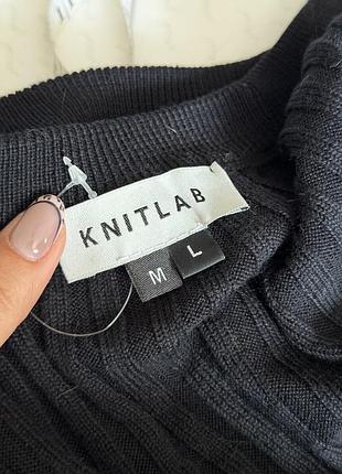 Джемпер чорний подовжений knitlab 3